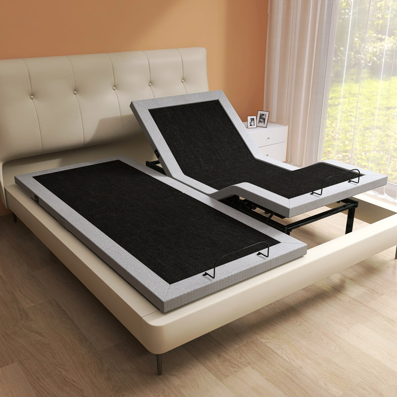Alwyn Home Herrmann Split King Massaging Zero Gravity Adjustable Bed
